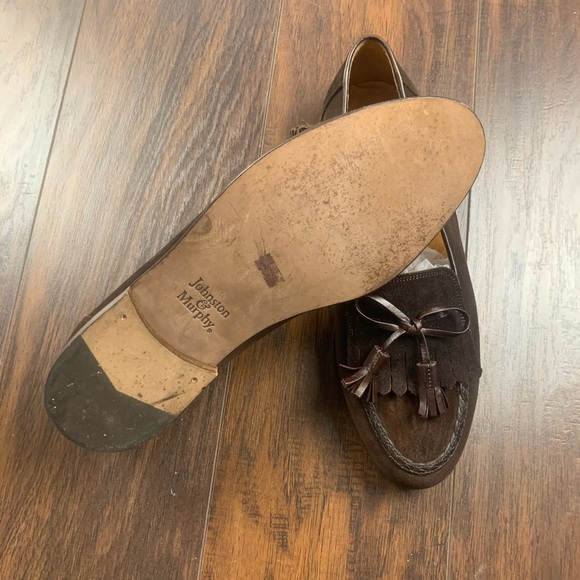 BROWN JOHNSON & MURPHY SLIP-ONS - Picture 4 of 5